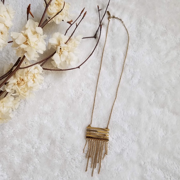 BaubleBar Gold Dangle Necklace, LIKE NEW - Picture 4 of 5